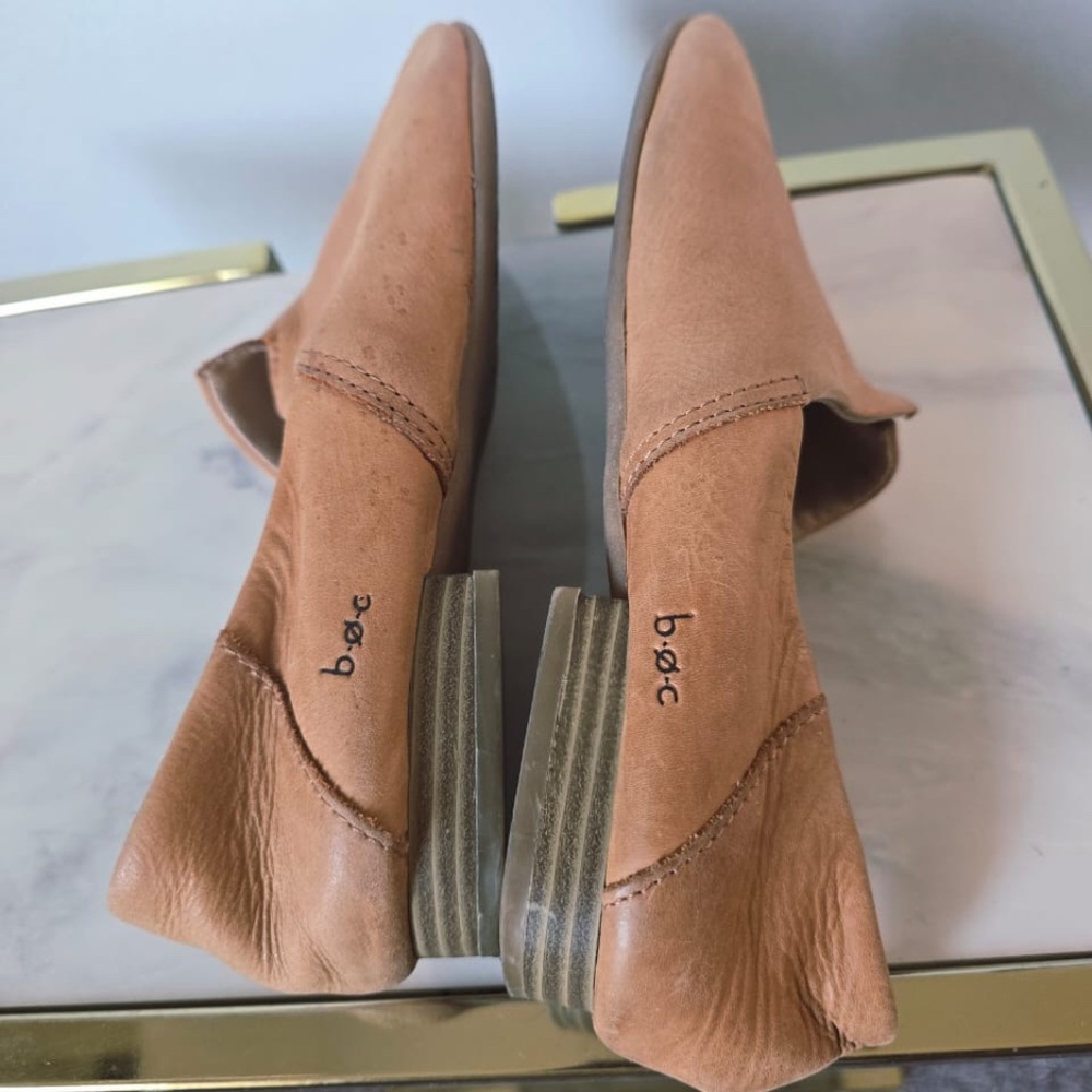 B.O.C Women’s Leather Slip-On Dress Loafers Shoes Tan Size 7.5M - Picture 9 of 10
